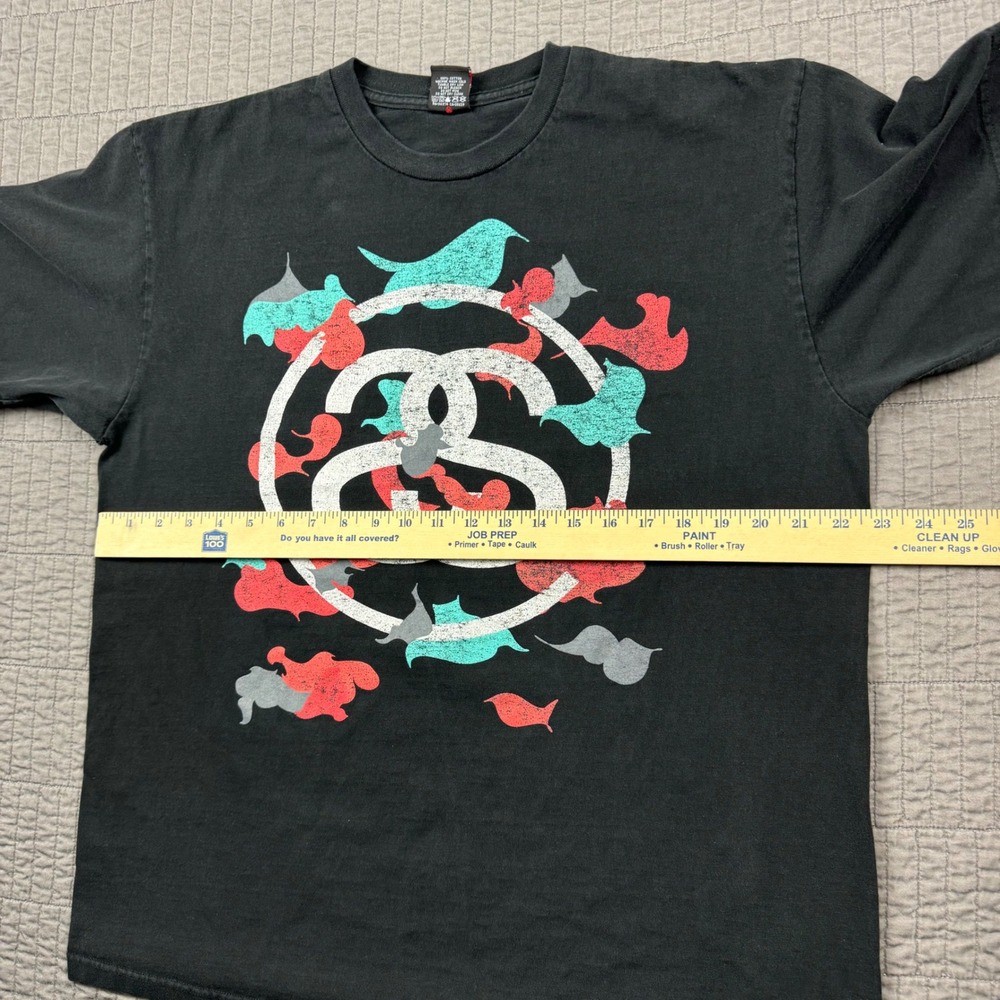 Vintage Stussy T Shirt Men XL Black Skater Surfer Streetwear 90s Y2K Graphic Tee - Picture 7 of 11